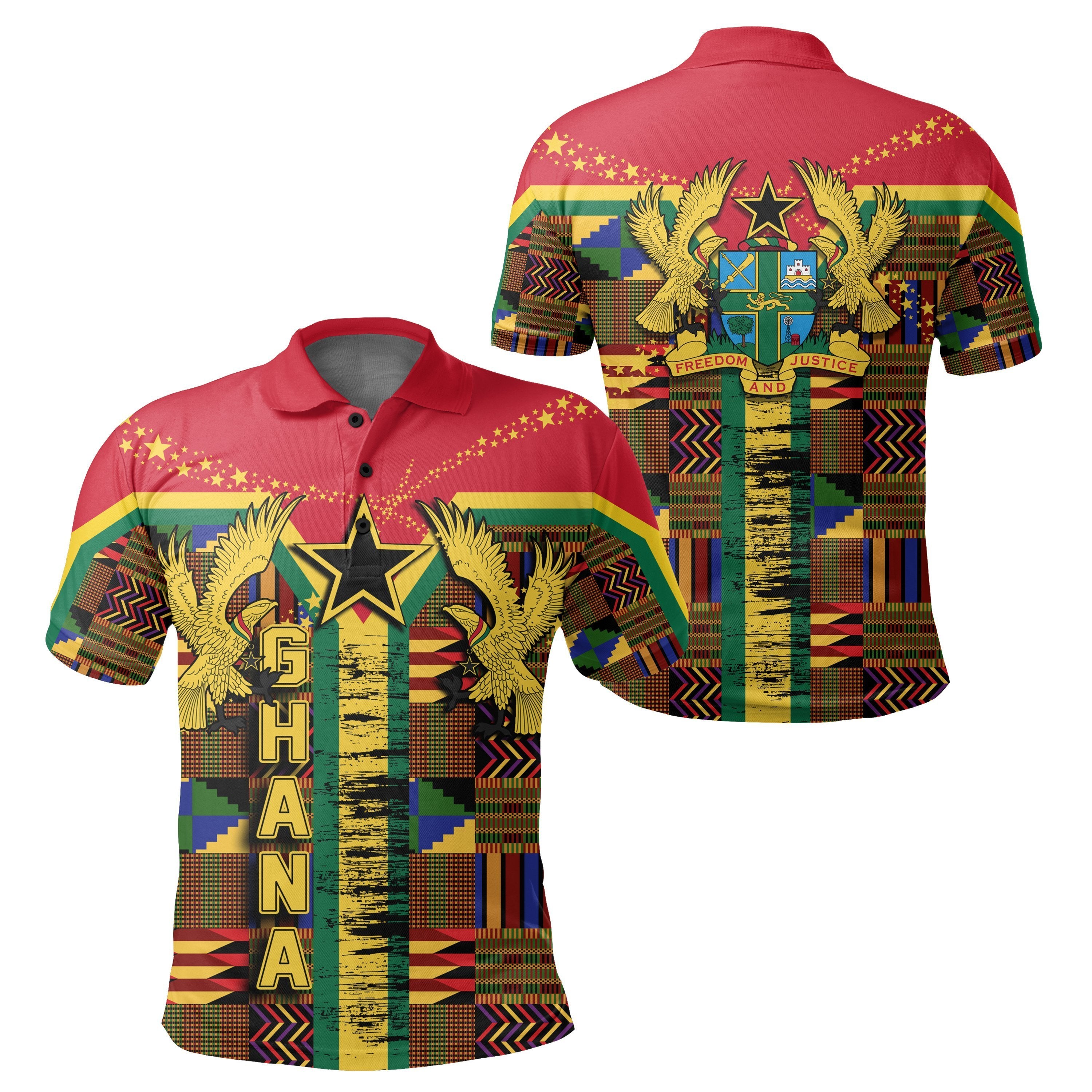 Greek Life Polo – Ghana Kente Style Polo Shirt