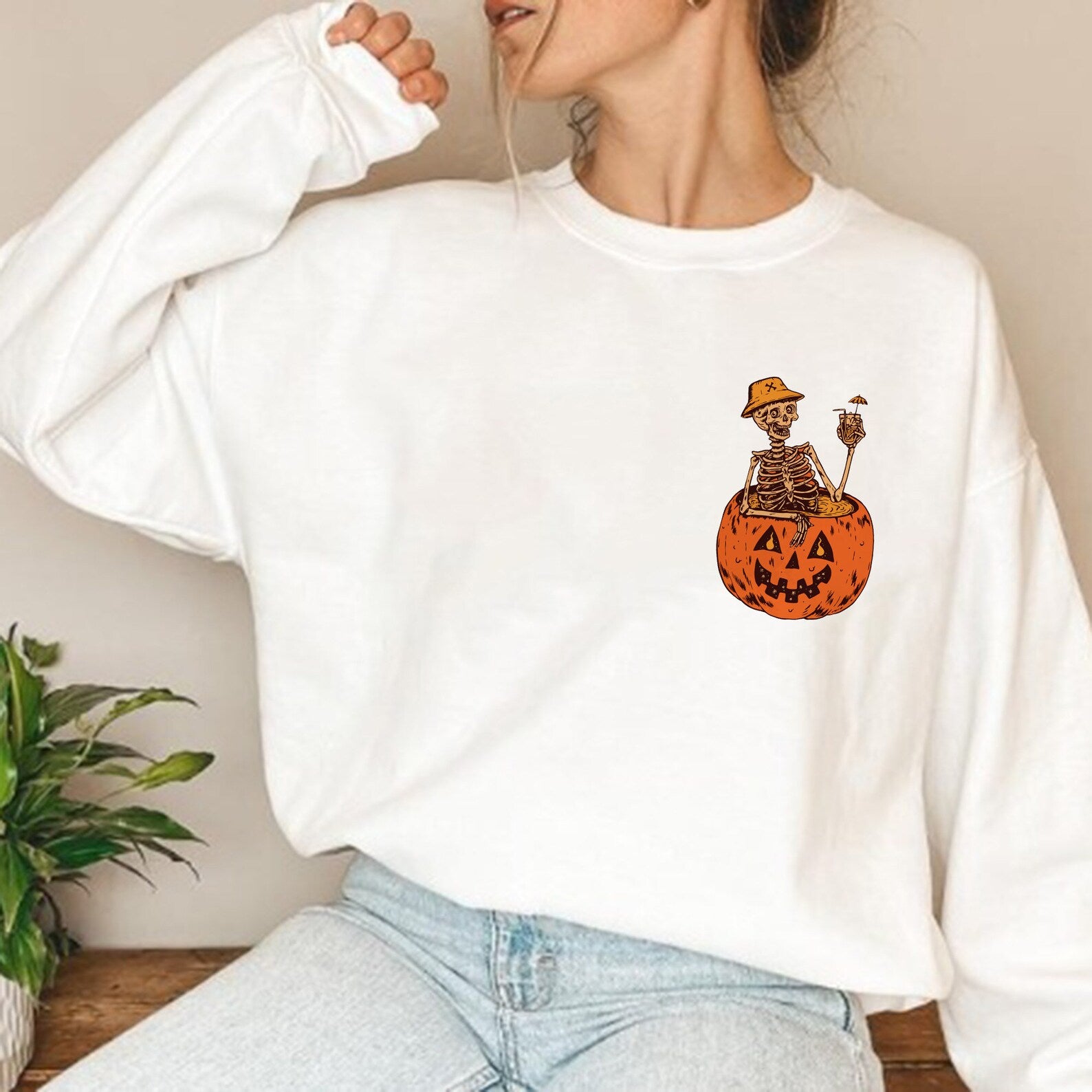 Halloween Sweatshirt 2D Crewneck Sweatshirt All Over Print Sweatshirt For Women Sweatshirt For Men Sws4274