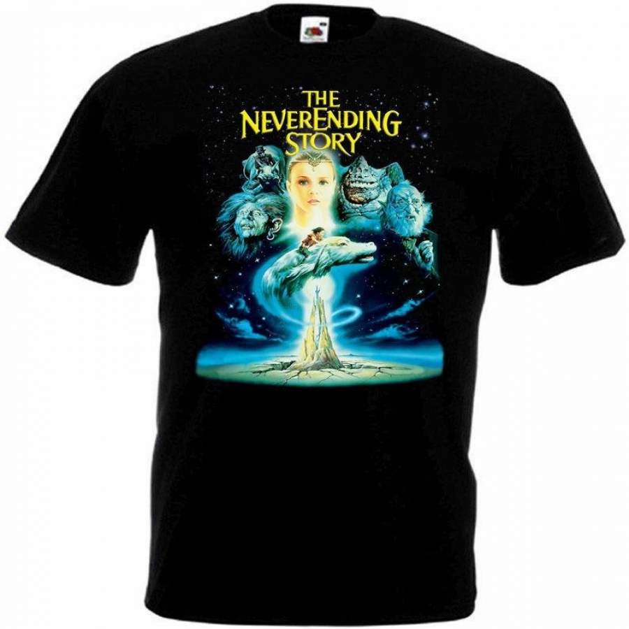 The Neverending Story Movie Poster T Shirt Black All Sizes