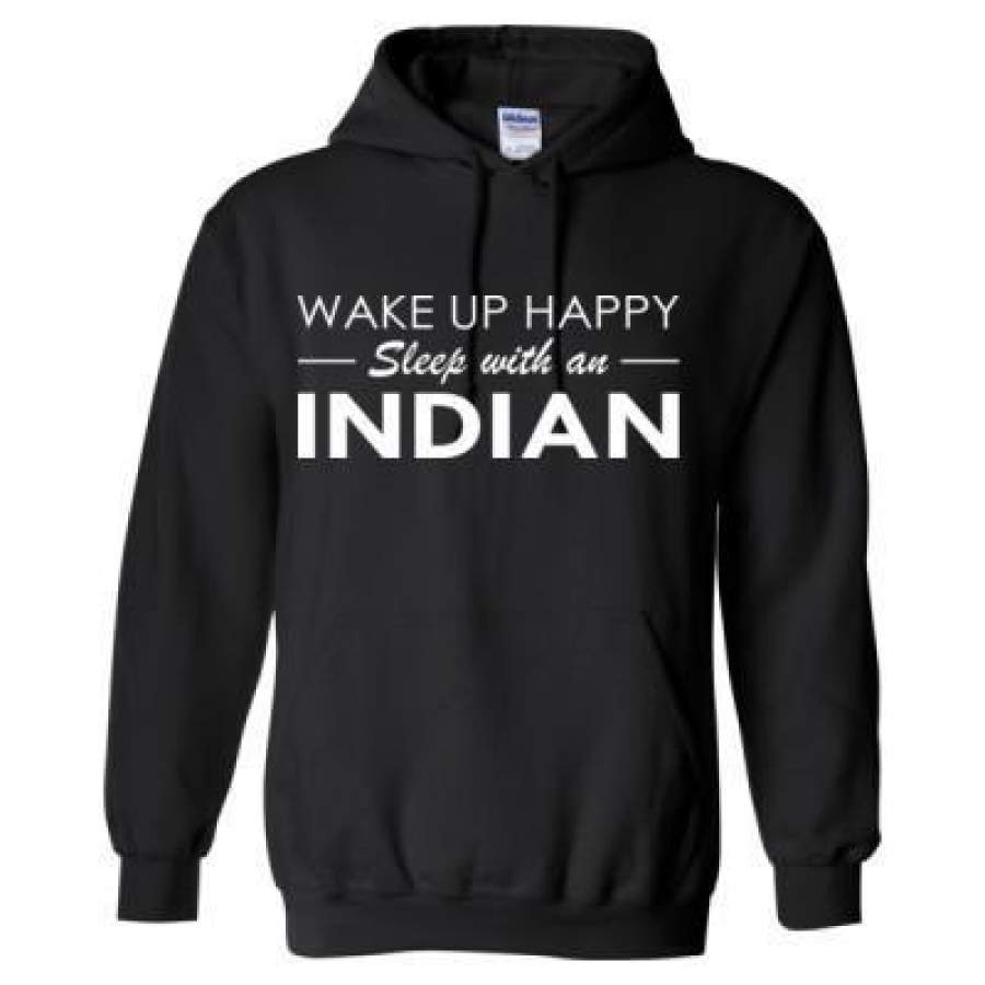 AGR Wake Up Happy Sleep With An Indian – Heavy Blend™ Hooded Sweatshirt