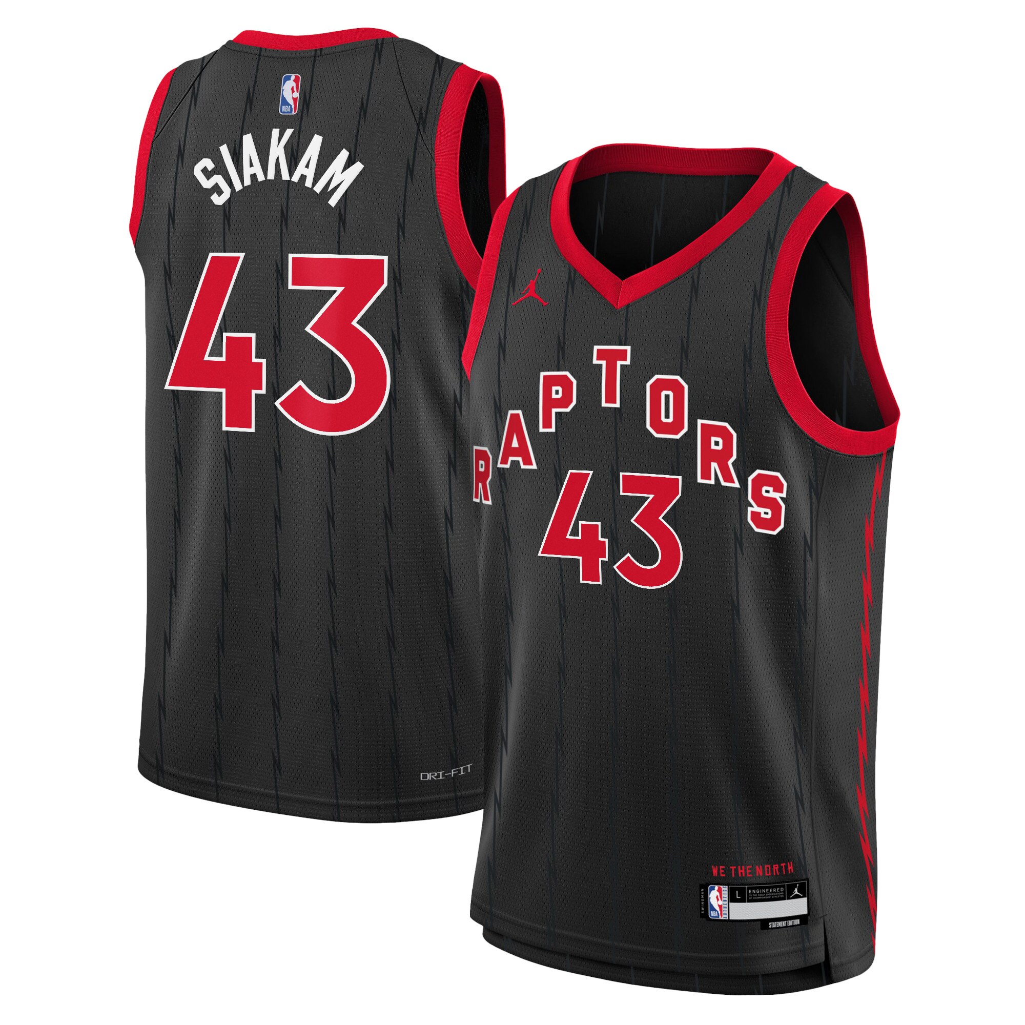 Toronto Raptors Jordan Statement Edition Swingman Jersey 22 – Black – Pascal Siakam – Youth