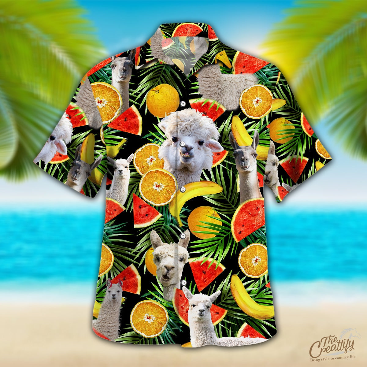 Llama Tropical Fruits Hawaii Hawaii Shirt For Men Women Ha25820