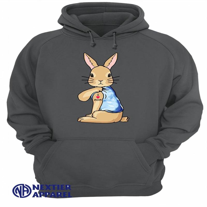 Bunny I Love Mom Tattoo Shirt Unisex Hoodie