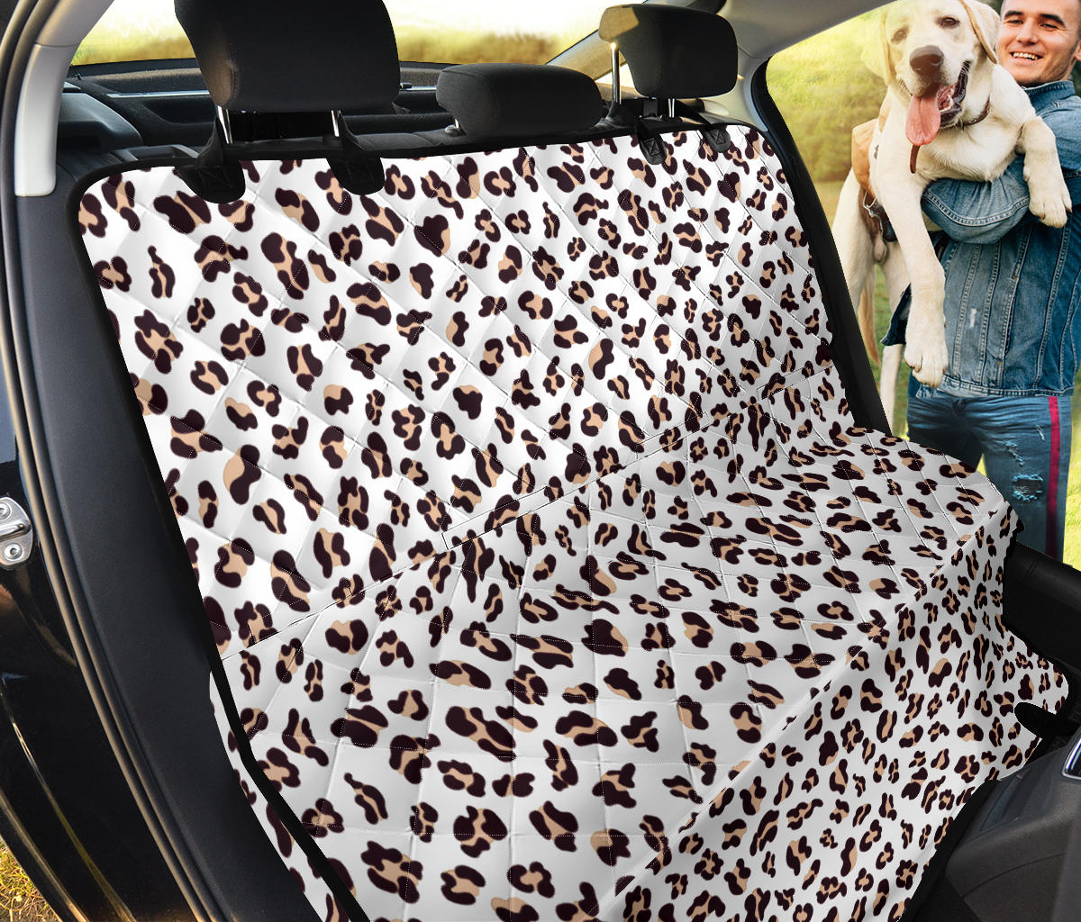 Snow Leopard Back Seat Cover For Pets To Mach Front Seat