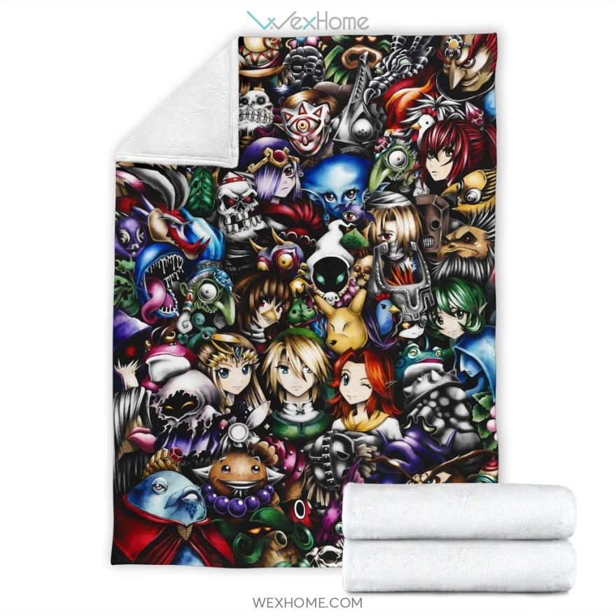 Legend Of Zelda Anime Characters Premium Blanket