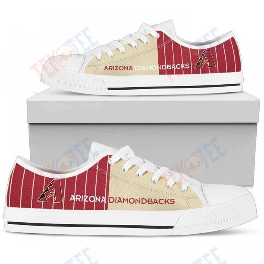 Mens Womens Cool Simple Design Vertical Stripes Arizona Diamondbacks Low Top Shoes Custom Print Footwear Converse Sneakers TMT457