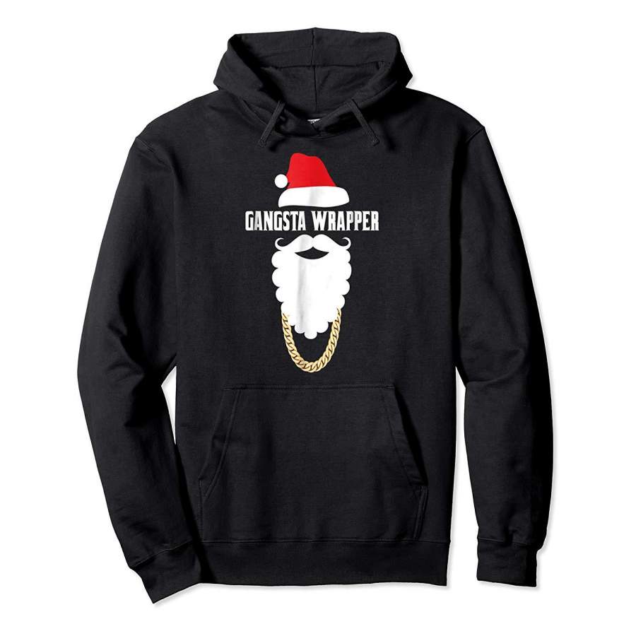 Gangsta Wrapper Funny Santa Christmas T Shirt Hoodie