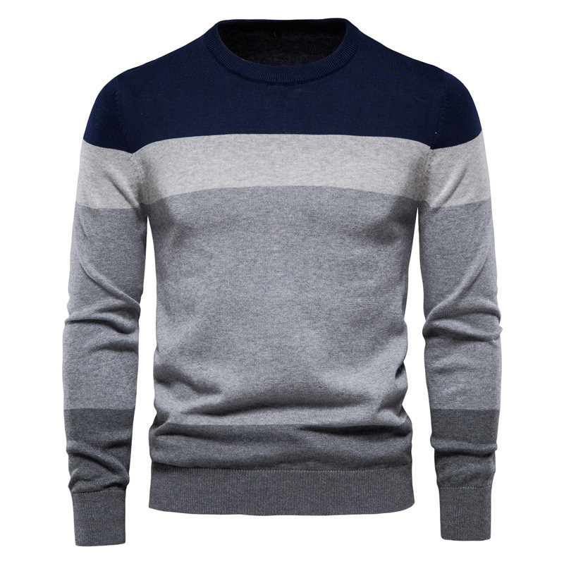 Sweater Men Pullover Cotton Striped Sweaters Male Autumn Winter Fashion Jersey Mens Sweaters Basic Boy Jumpers Plus Size 5XL alx