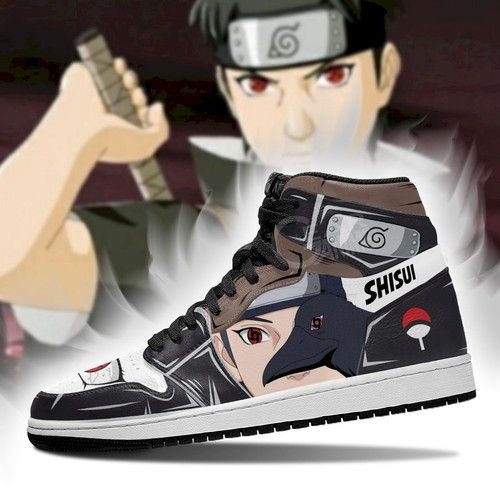 Uchiha Shisui Jordan Sneakers Sharingan Eyes Naruto Anime Sneakers Jordan Sneaker