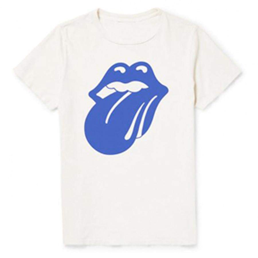 The Rolling Stones-Blue and Lonesome 72 Tongue Logo-White t-shirt