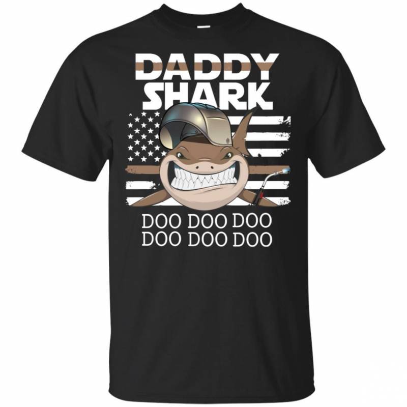 Welder Daddy Shark Doo Doo Doo T-shirt Father Day Gift LT05