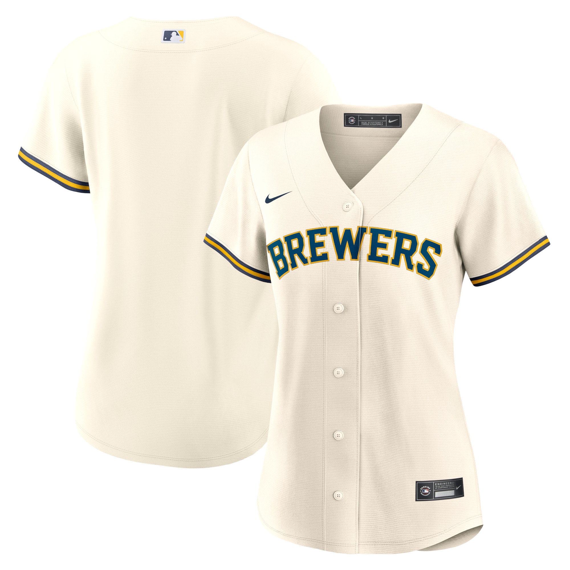 Milwaukee Brewers Women's Home Replica Team Jersey – Cream