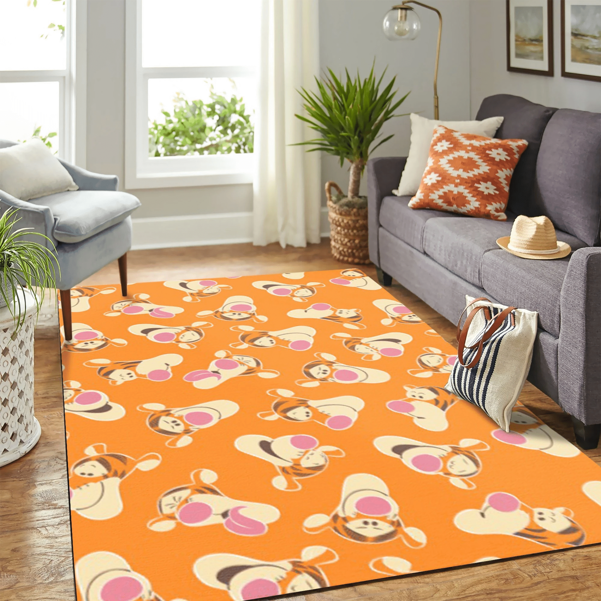 Winnie The Pooh Tigger Faces Carpet Floor Area Rug Chrismas Gift