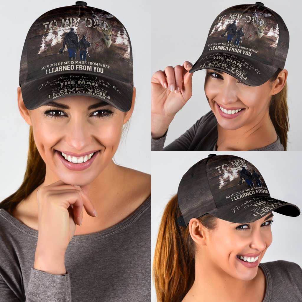 To My Dad 3D Hat Print Hunting Deer Hunter Unique Father’s Day Gift Ideas From Son