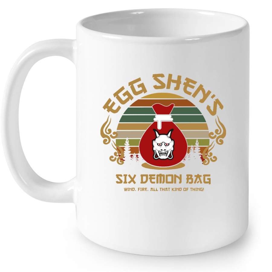 Egg Shen’s Six Demon Bag Wind Fire All That Kind Of Thing, Classic Vintage Retro – Full-Wrap Coffee White Mug