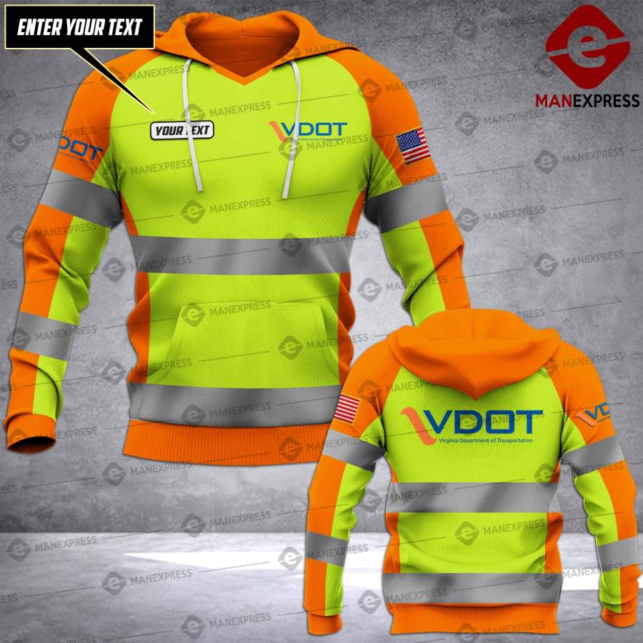 TMA2704 Customized VDOT – Virginia Department of Transportation 3D SAFETY Hoodie