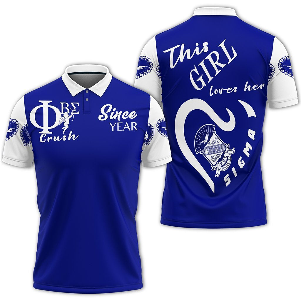 Personalized Greek Life Polo Shirt – Phi Beta Sigma Valentine Crush Polo Shirt