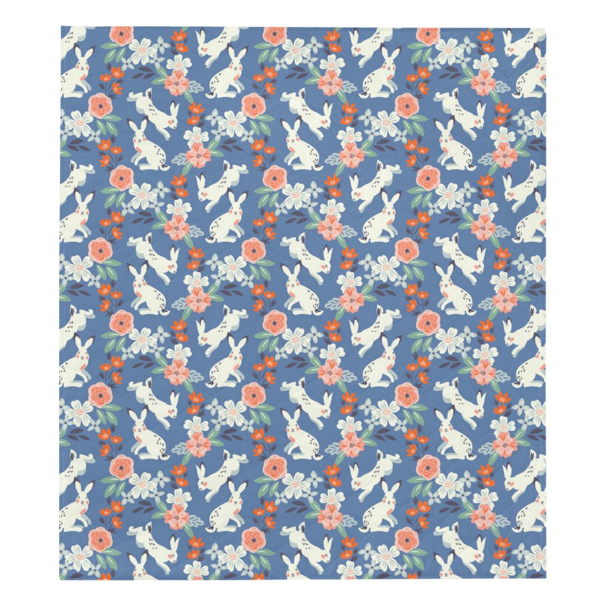 Bunny Pattern Print Design 07 Premium Quilt