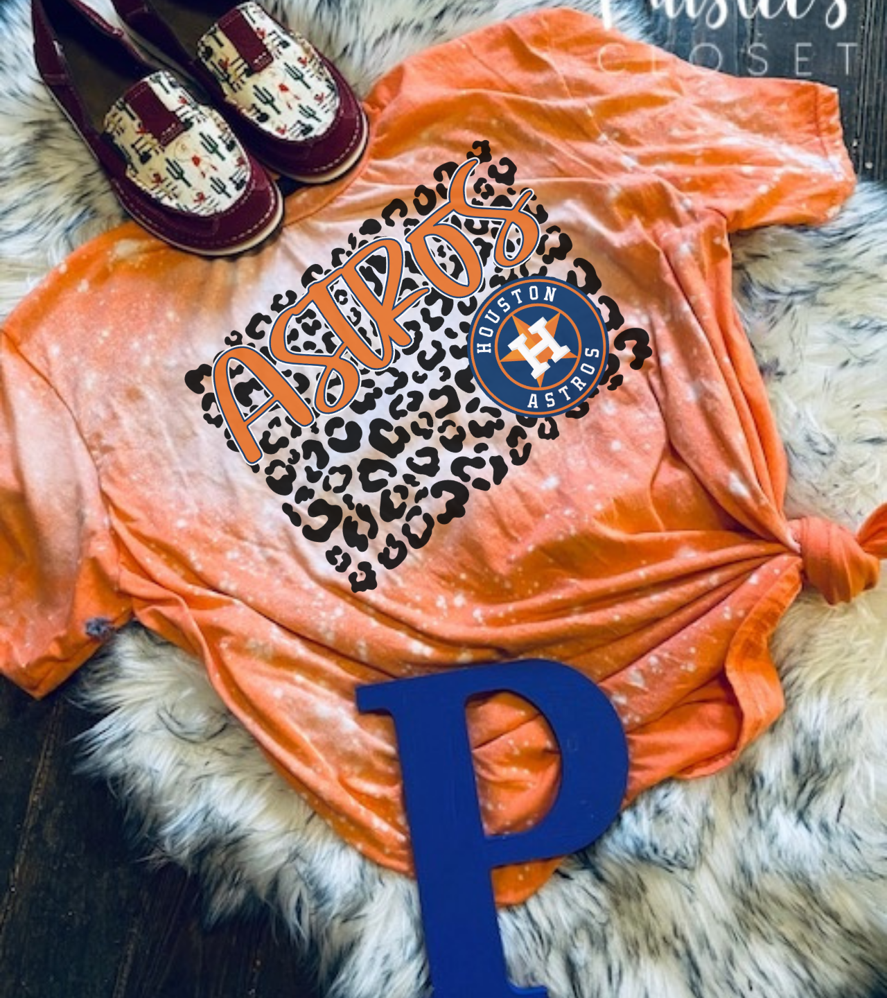 Astros Leopard Print Shirt