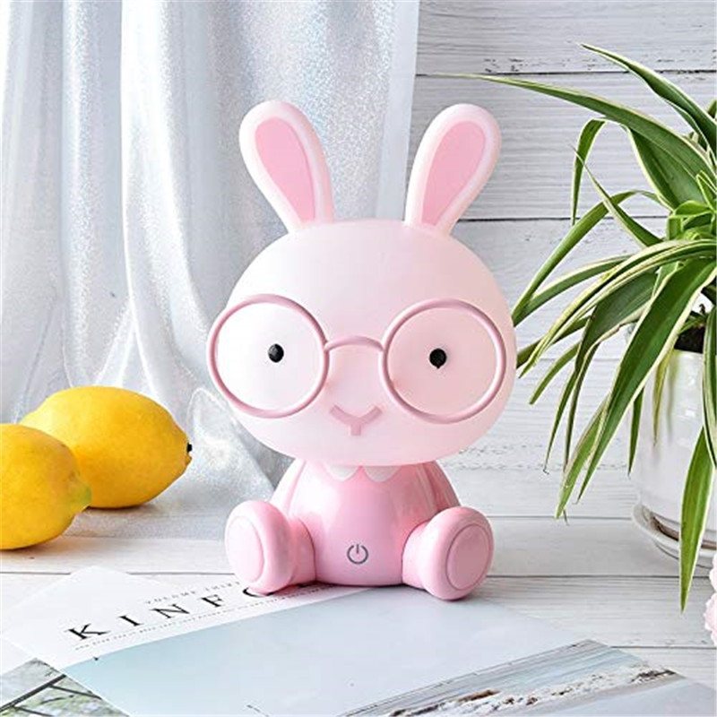 Cartoon LED Night light panda bear Rabbit Dog Table Desk Lamp Kids Baby Sleep Lamp For Bedroom bedside indoor Decoration Lamp alx