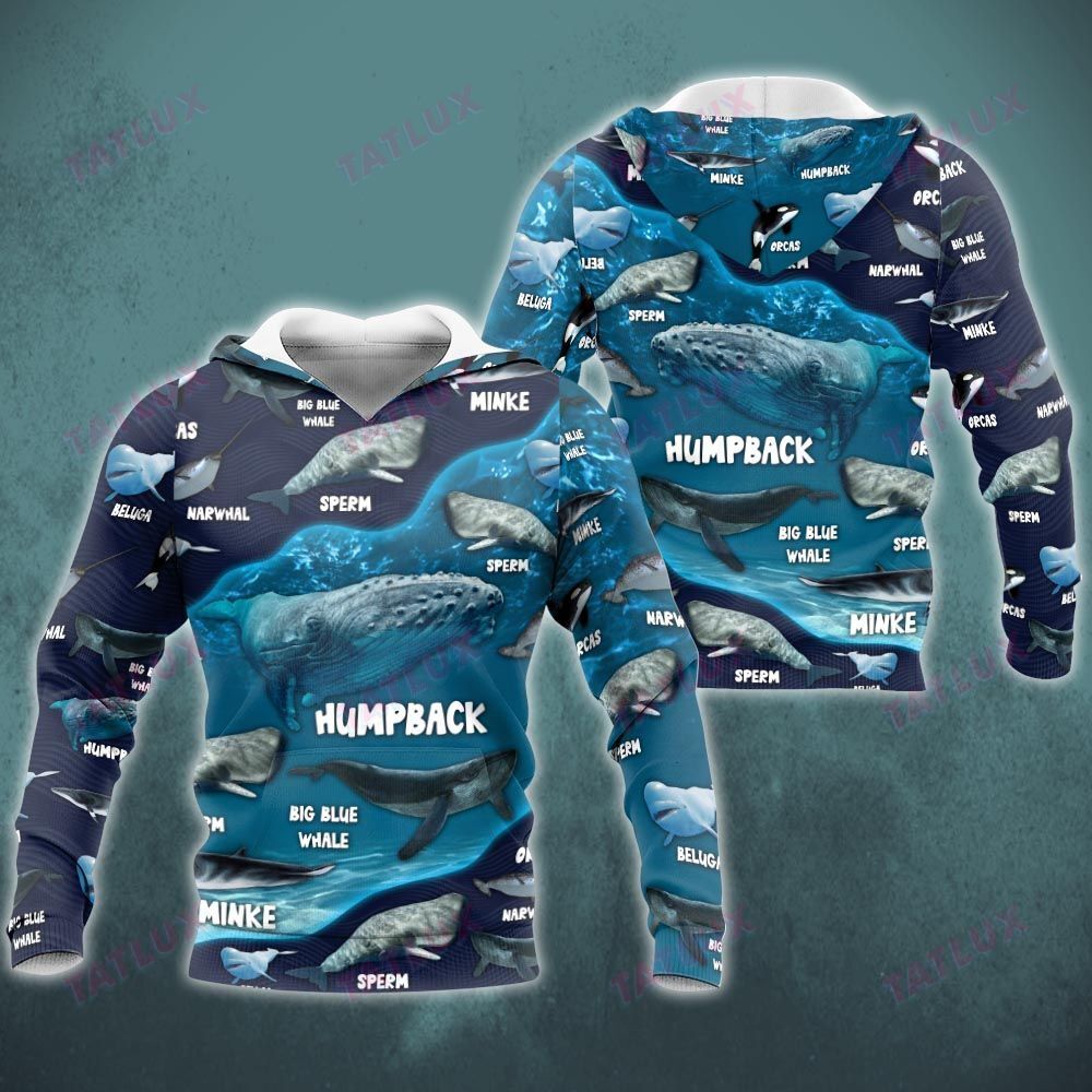 Collection Of Whales Breed 3D All Over Printed Shirt, Sweatshirt, Hoodie, Bomber Jacket Size S – 5Xl