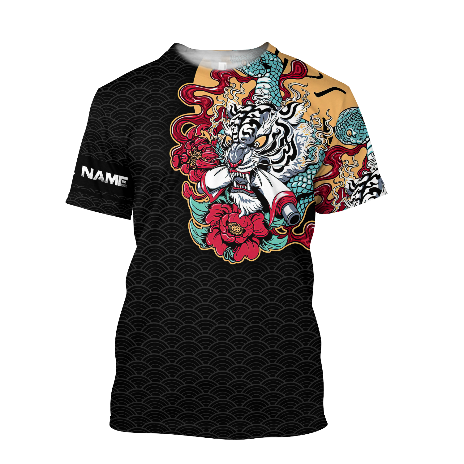 Custom Name Japanese Tiger 3D All Over Printed Unisex Shirts