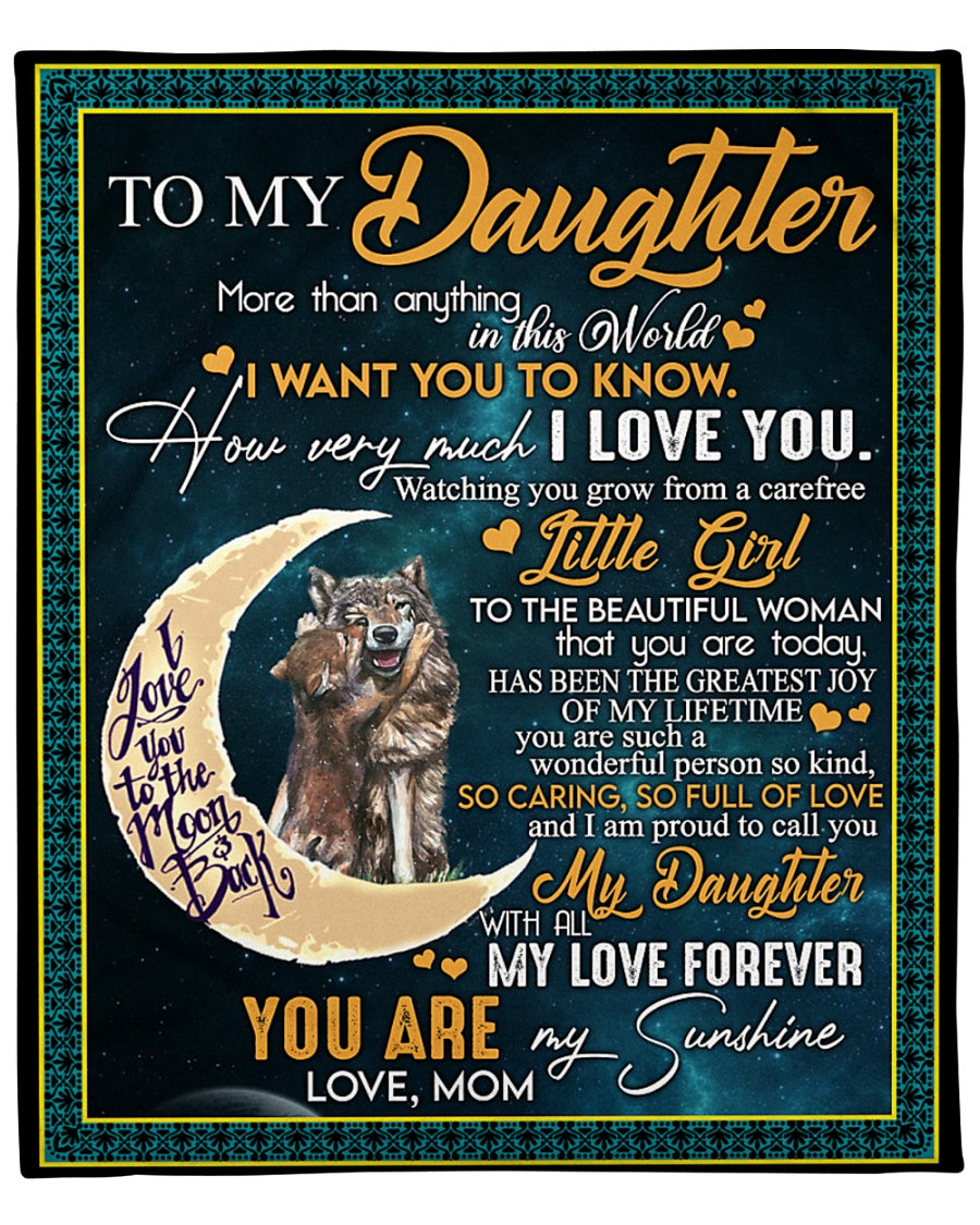 To My Daughter You Are Such A Wonderful Person So Kind Fleece Blanket Gift For Family, Birthday, Daughter, Mother To Daughter Gift Home Decor Bedding Couch Sofa Soft And Comfy