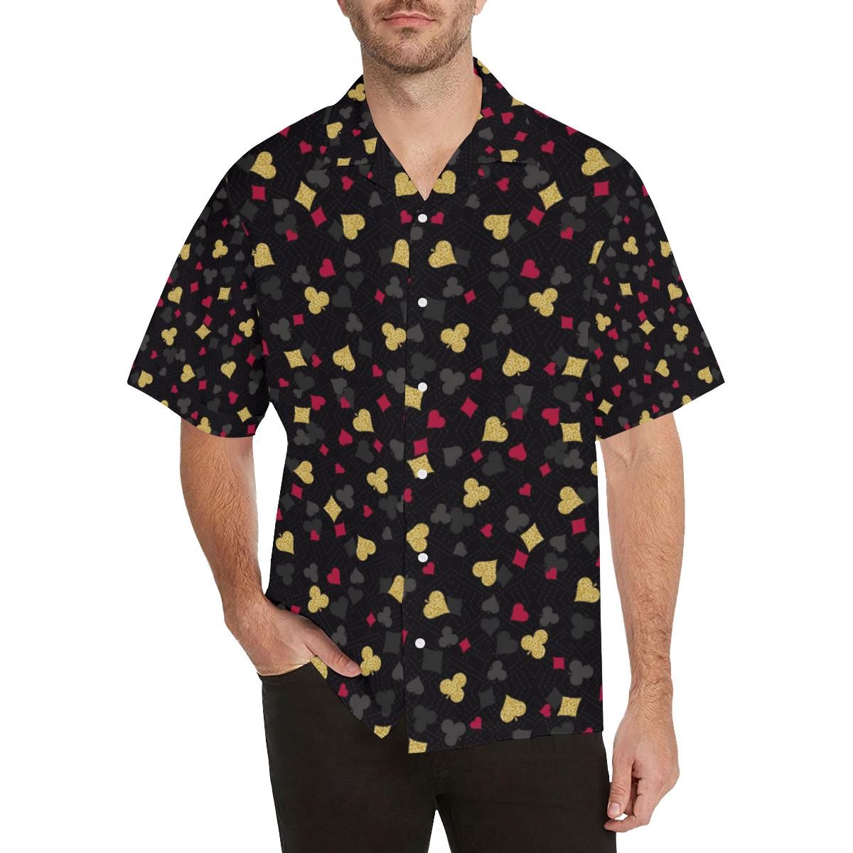 Casino Cards Suits Pattern Print Design 01 All Over Hawaii Shirt Ha68086