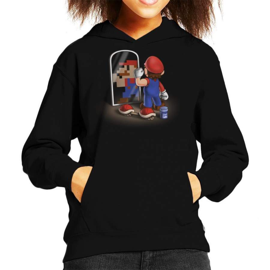 Super Mario Get In Shape Pixel Kid’s Hooded Sweatshirt