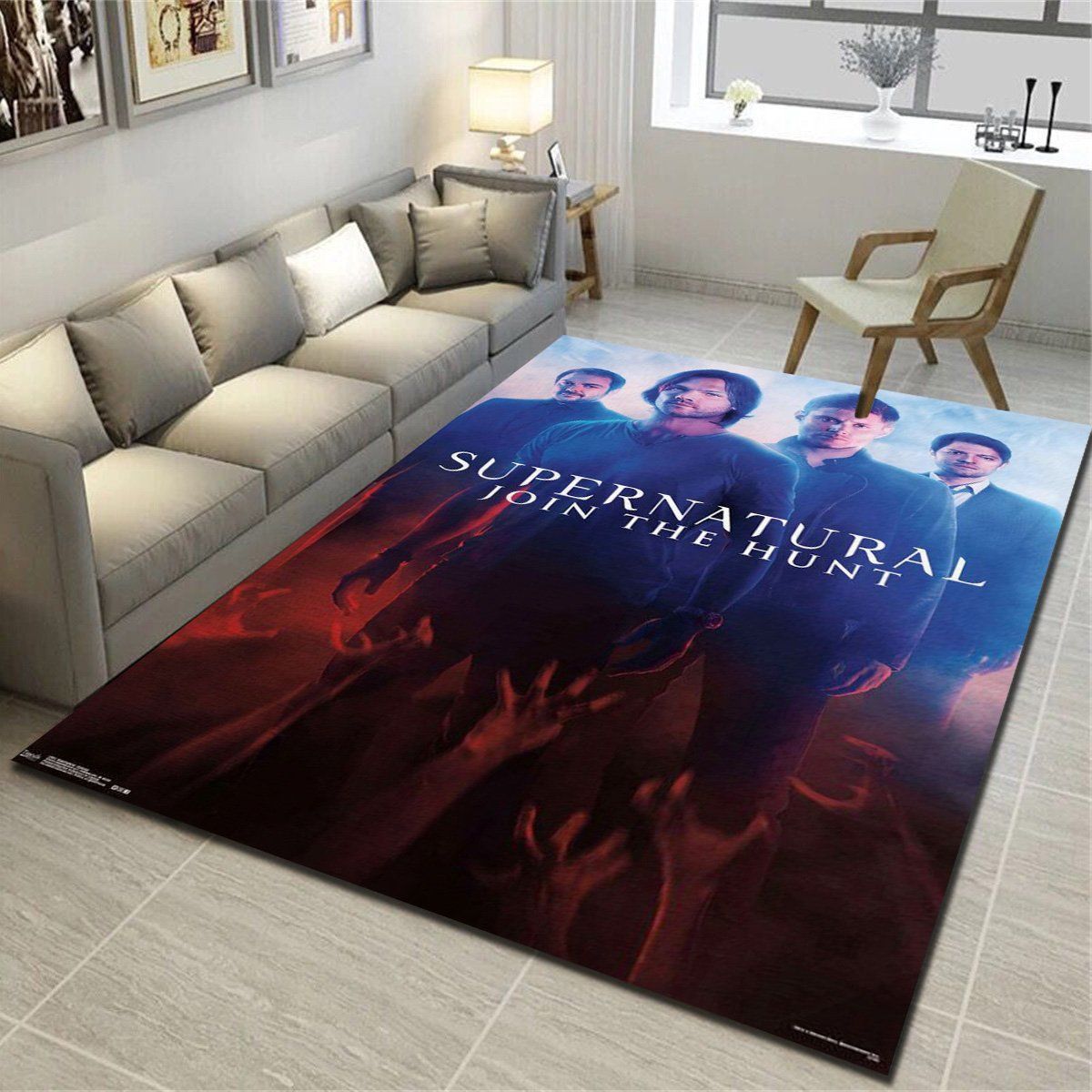 Supernatural Demons Area Rugs, Living Room Carpet