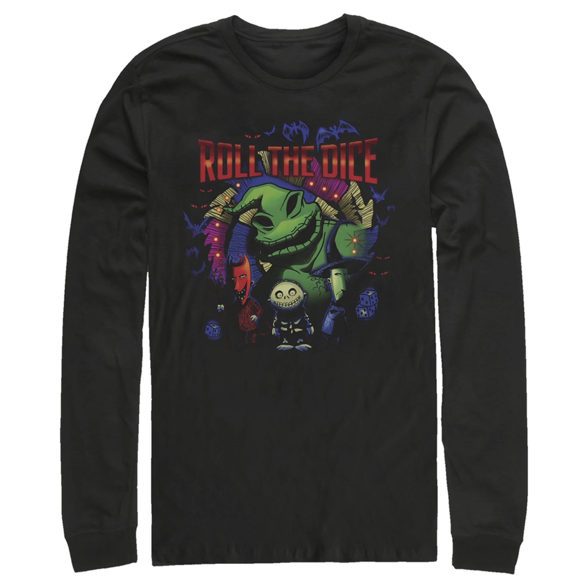 Men’S The Nightmare Before Christmas Oogie Boogie Roll The Dice Long Sleeve Shirt