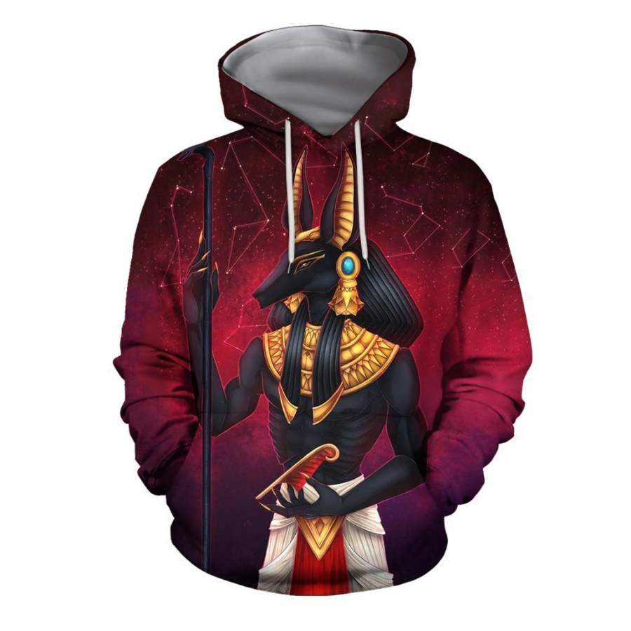 3D All Over Print Beautiful Anubis Hoodie