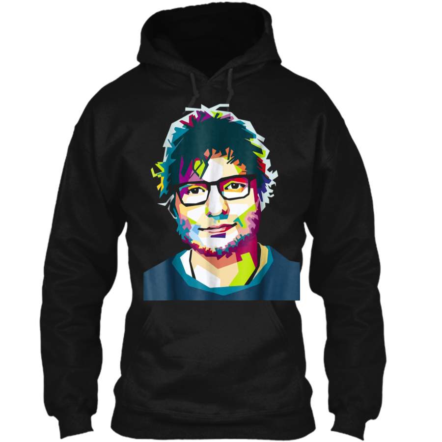 _ _+ed-_shee-ran-_art-_single- Pullover Hoodie 8 oz