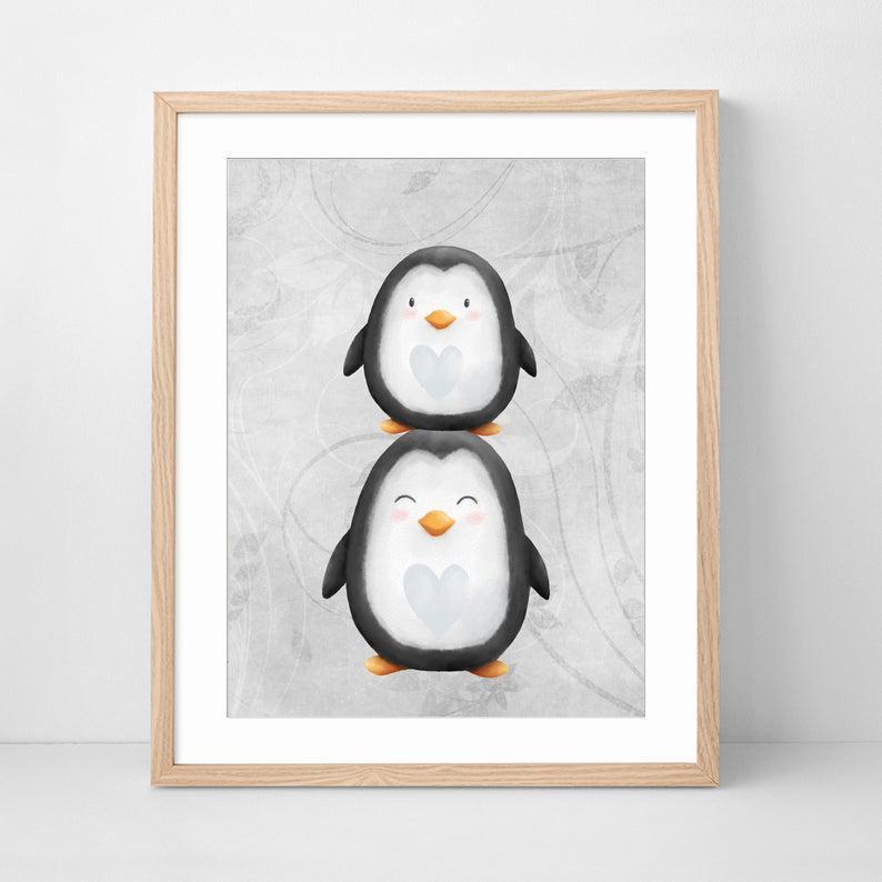 Penguin Nursery Decor – Baby Penguin Nursery – Penguin Poster