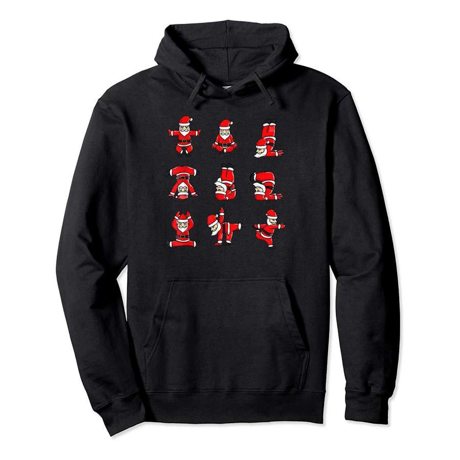 Funny Santa Claus Meditation Yoga Lover Christmas Hoodie