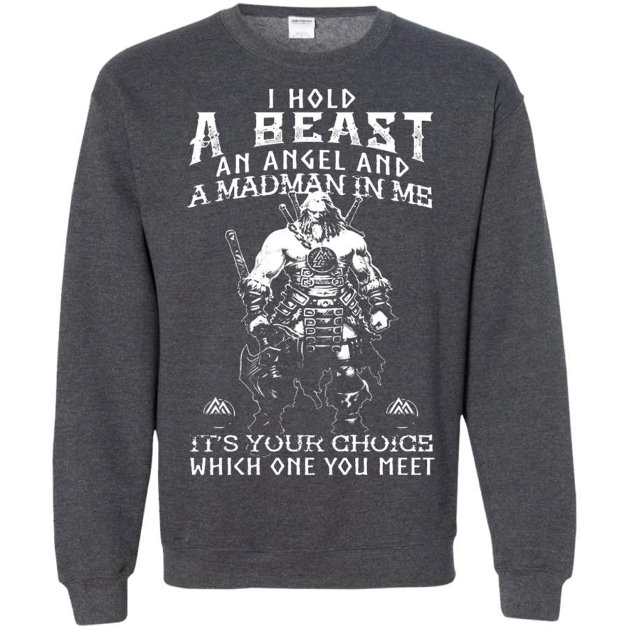 AGR I Hold A Beast An Angel And A Madman In Me Viking Sweatshirt