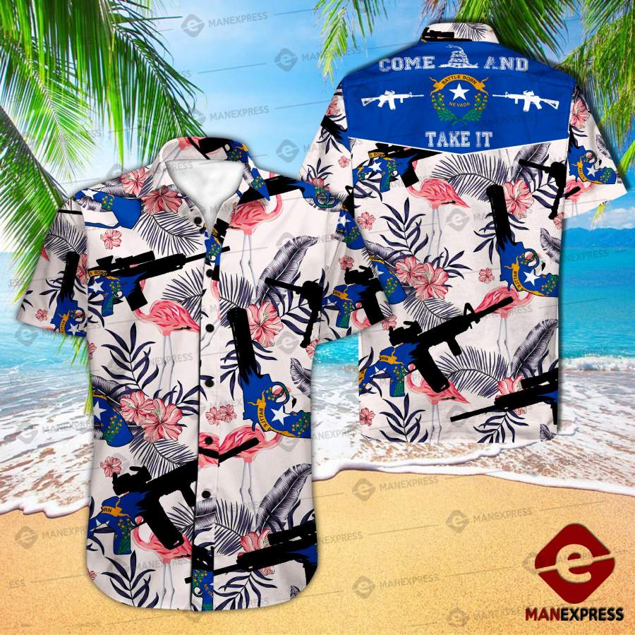 Nevada United Patriot Three Percenter Hawaiian Shirt Ha75121