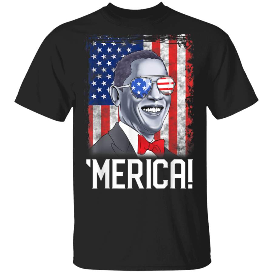 4th of July Barack Obama 44th President USA Flag Merica TShirt