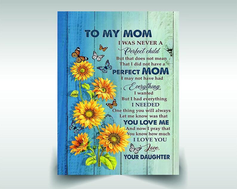 To My Mom I Pray That You Know How Much I Love You Portrait Poster And Canvas Gift For Mom Home Decor Wall Art Visual Art