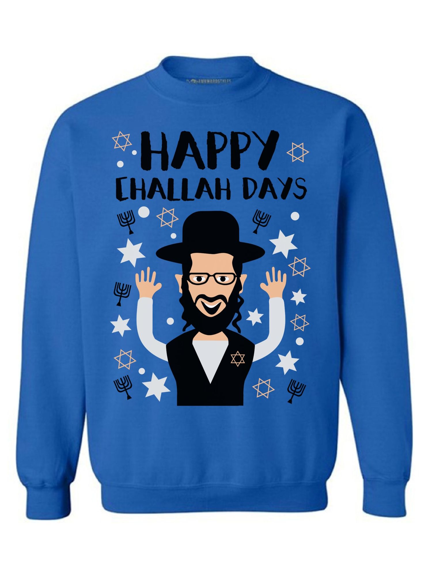 Styles Happy Challah Days Sweatshirt Hanukkah Ugly Sweater Funny Holiday Crewneck Sweatshirt Jewis Holidays Jewish Sweater Funny Hanukkah Gifts Chanukah Ugly Sweater David’S Star Sweater