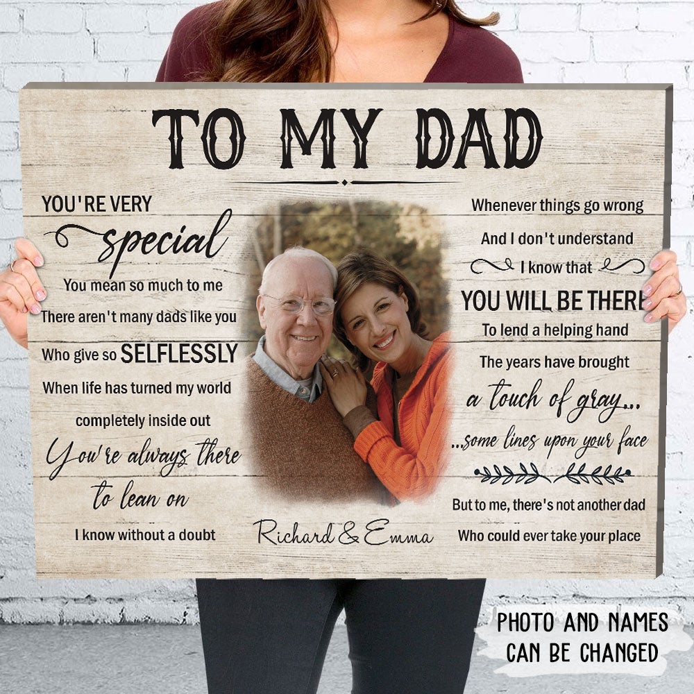 You Are So Special Dad – Personalized Custom Photo Canvas