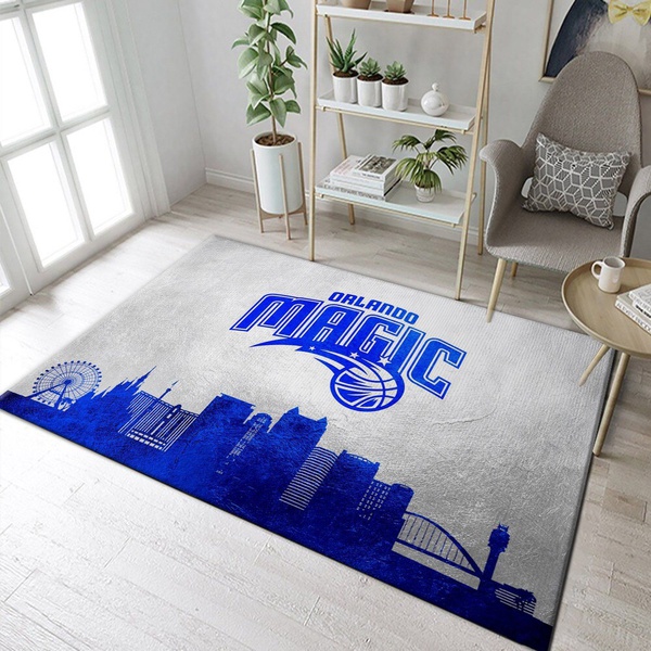 Orlando Magic Skyline Area Rug, Bedroom, Family Gift US Decor