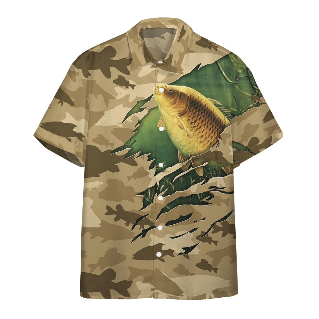 Fishing American Flag Camo Pattern Hawaii Shirt For Men And Women Ha65142