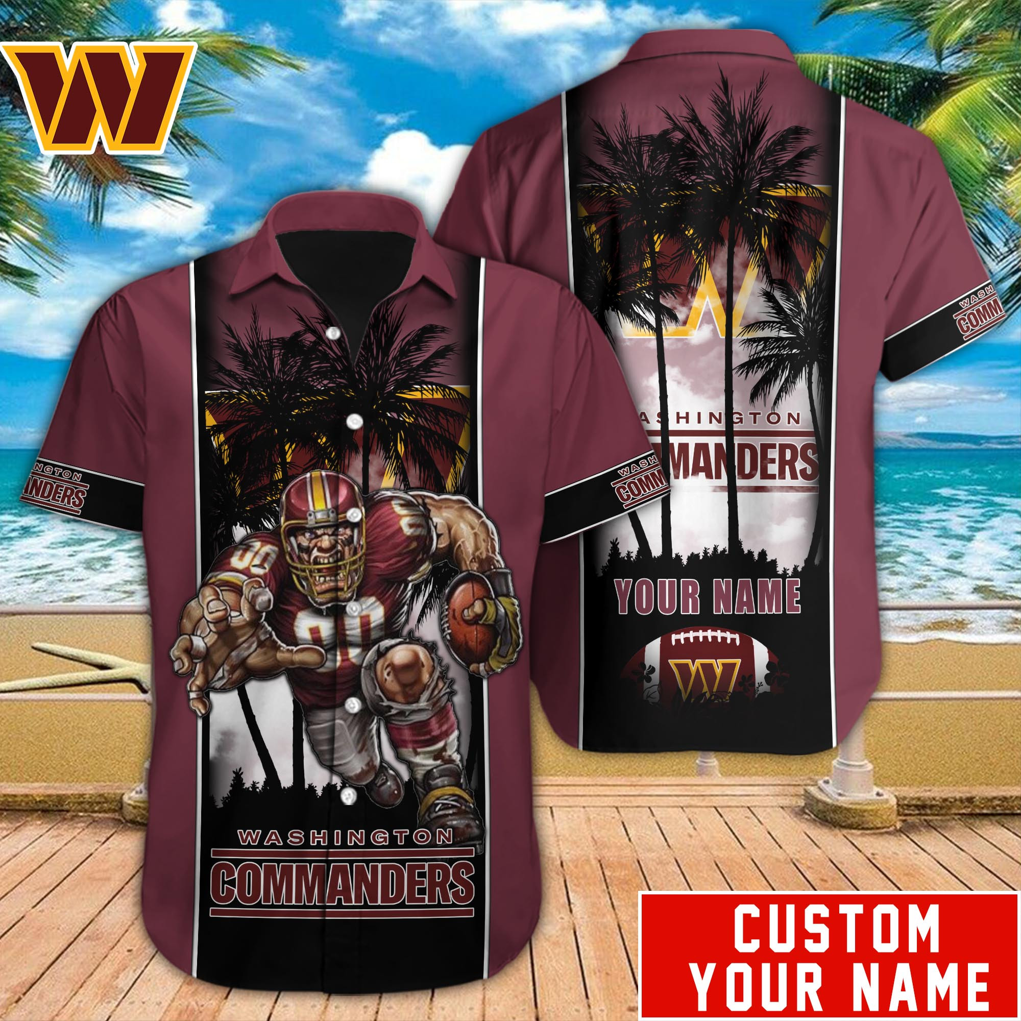 Washington Commanders Nfl-Hawaiian Shirt Custom M-40801