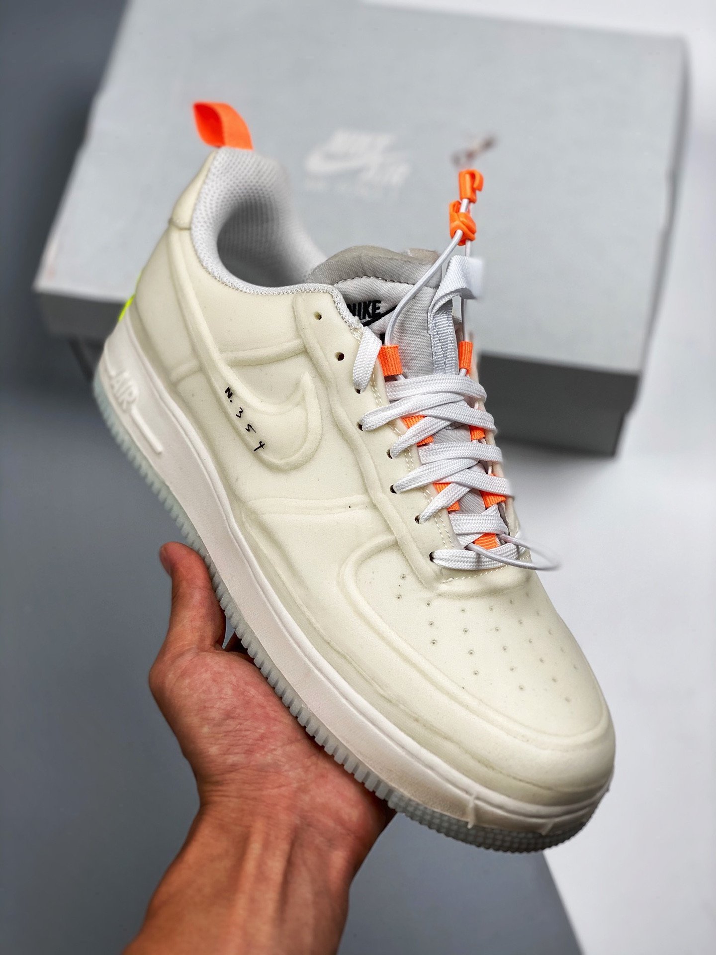 Nike Air Force 1 Experimental WhiteSailAtomic OrangeBlack 5340632