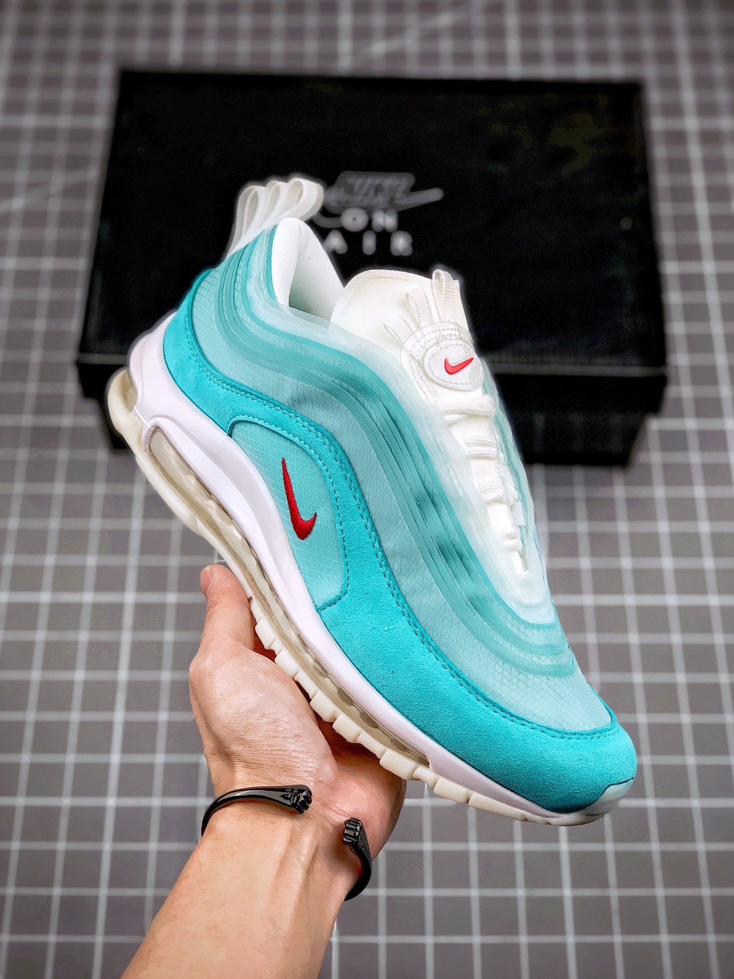 Nike Air Max 97 ‘Shanghai Kaleidoscope’ Ice BlueRed-White 5339658