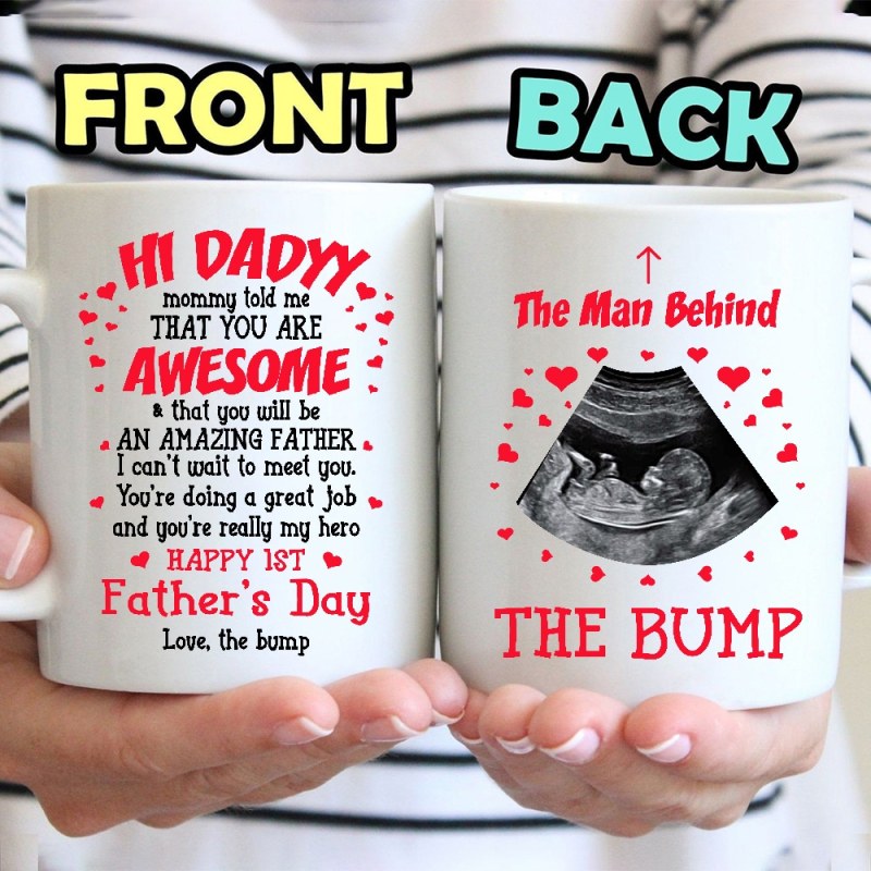 Personalized Hi Daddy Awesome Happy 1St Father’S Day Mug