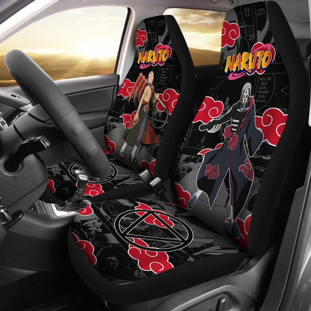 Akatsuki Hidan Car Seat Covers Custom Naruto Anime Car Accessories