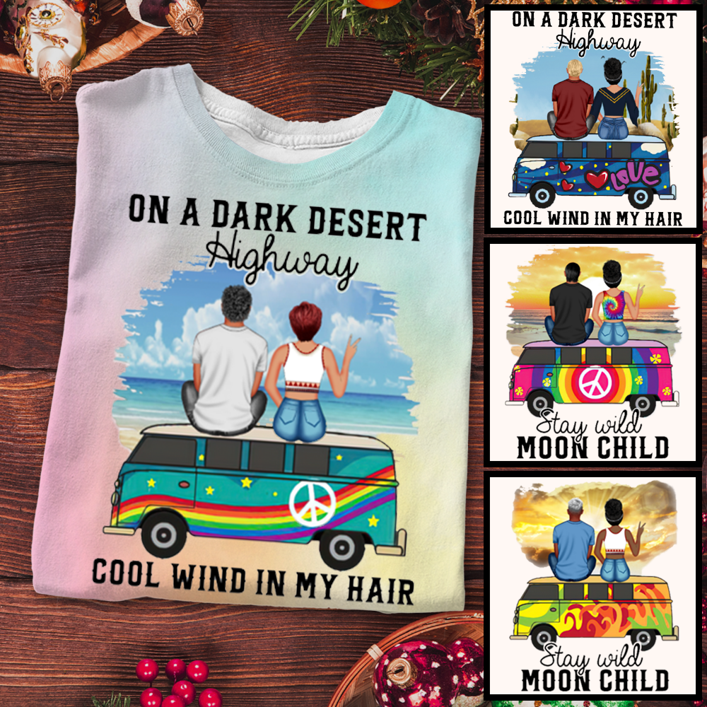 Christmas Personalized Hippie Trip Couple Tie Dye Shirt Sweatshirt Hoodie Ap421