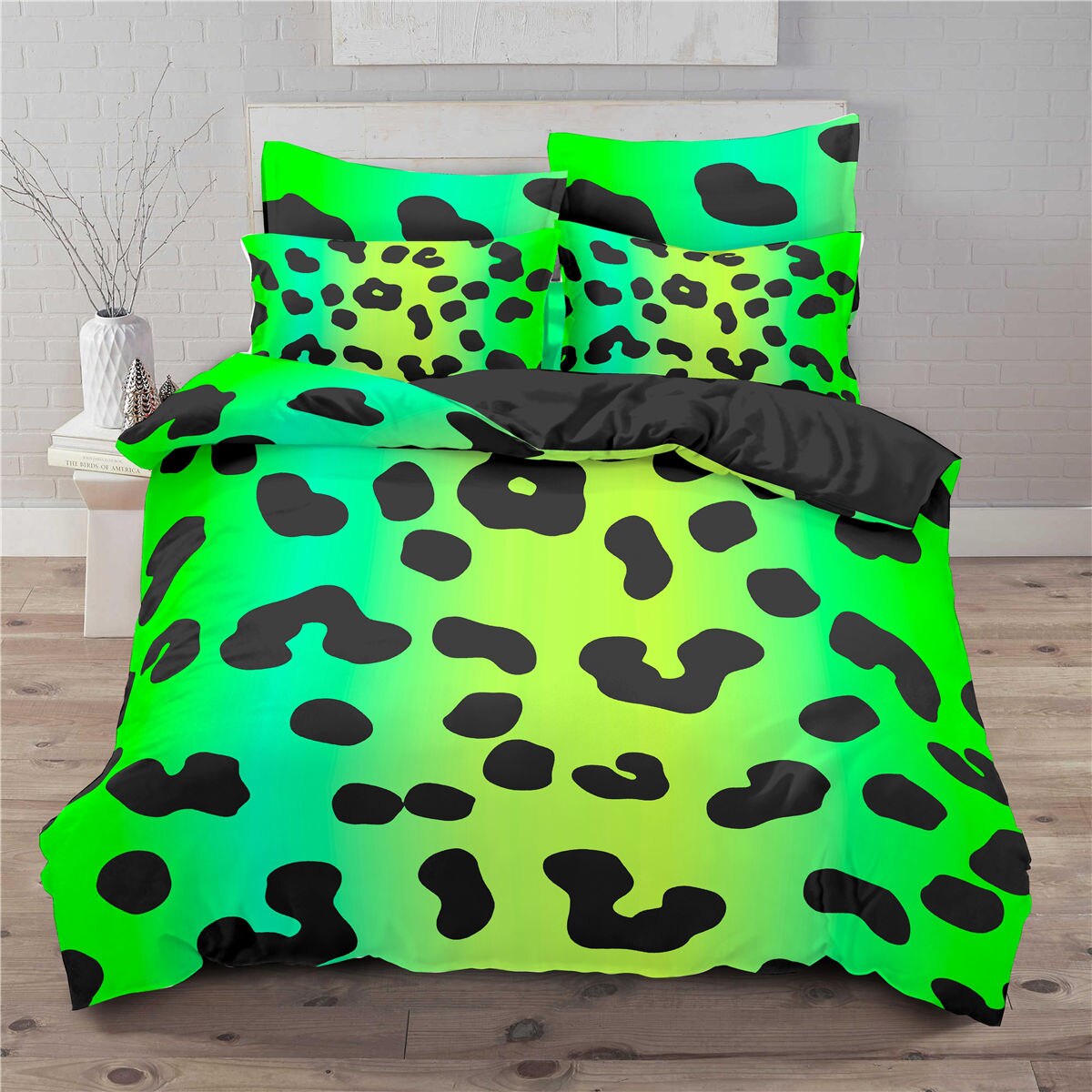 3D Duvet Cover Sets Leopard Pattern Quilt Covers Pillowcase Bedding Sets Full Twin Double Luxury Colorful